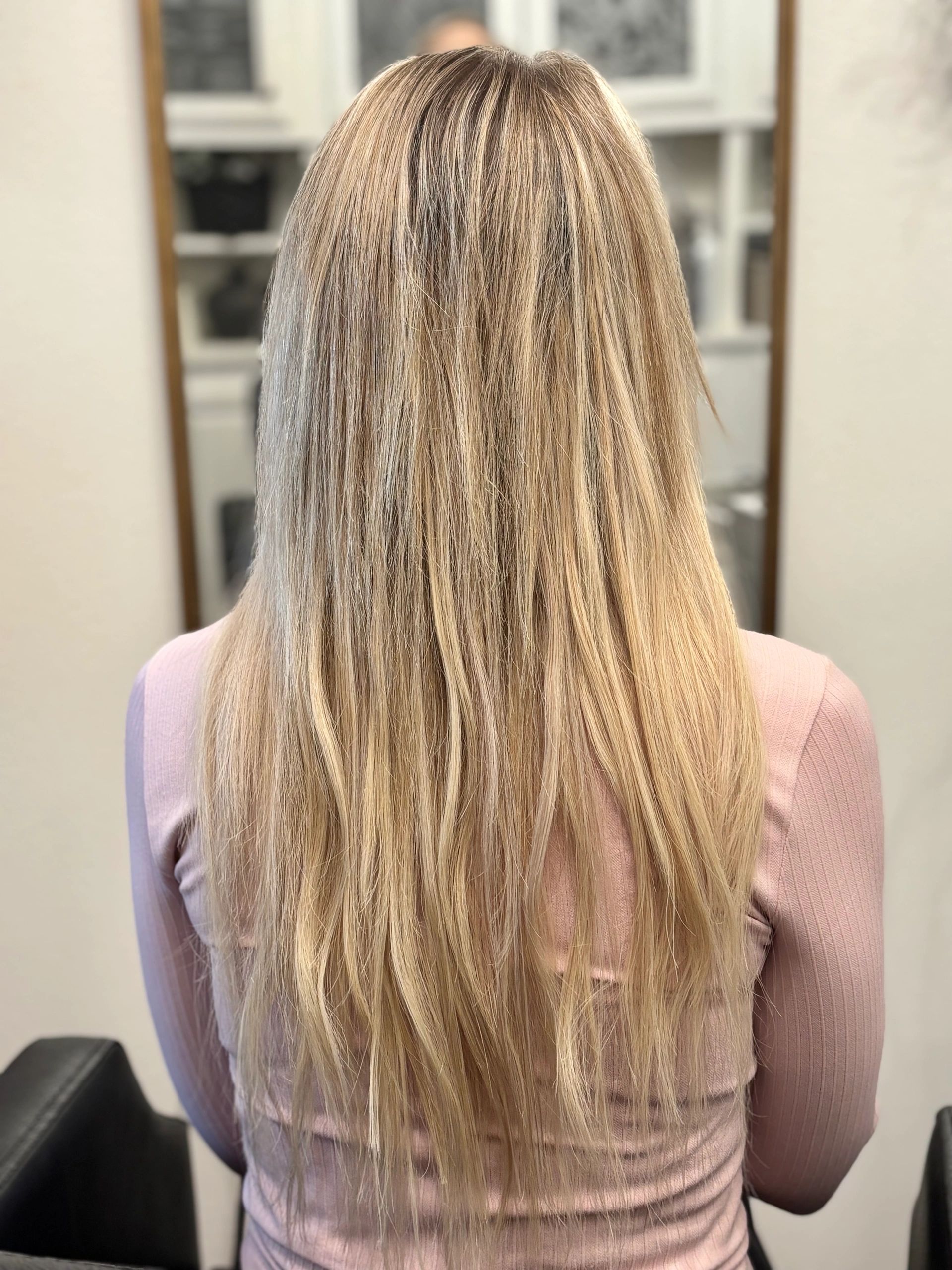 Long straight blonde hair result